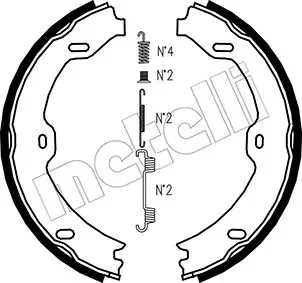 Колодки ручника MB E-class (W211/S211)/CLS-class (C219) 04-10 (180x25) Metelli 53-0243K