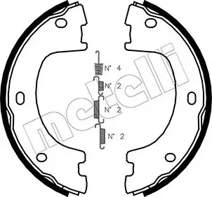 Колодки ручника MB Sprinter (W906) 509-519CDI OM642/OM651 06- 18/VW Crafter 2.0 TDI 11-16 (174x42) Metelli 53-0249K (фото 1)