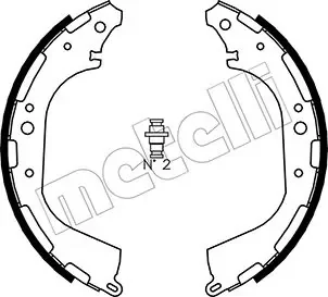 Колодки гальмівні (задні) Nissan Pathfinder 2.4-3.5 82-04/Xterra 2.4/3.3 99-04 (барабанні) (295x50) Metelli 53-0282