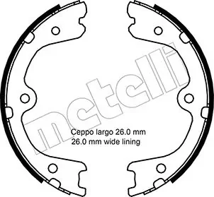 Колодки ручника MB X-class (W470) 17-/Nissan Navara/Pathfinder 05-/Renault Alaskan 16- (190x33) Metelli 53-0298