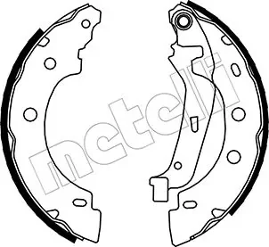 Колодки гальмівні (задні) Renault Kangoo 97-/Nissan Kubistar 03- (барабанні) (203.2x39) (Bendix) Metelli 53-0355