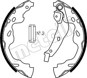 Колодки гальмівні (задні) Suzuki Swift III/Opel Agila/Citroen C1/Peugeot 107/108/Toyota Aygo 05- (барабанні) (200x32) Metelli 53-0438