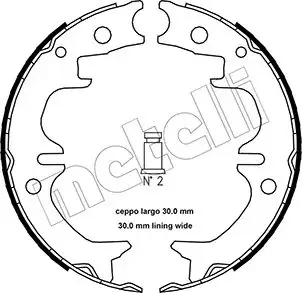 Колодки гальмівні (задні) Lexus ES/RX 91-12/Toyota Avensis/Camry/Highlander 86-18 (170x40) (барабанні) Metelli 53-0442 (фото 1)