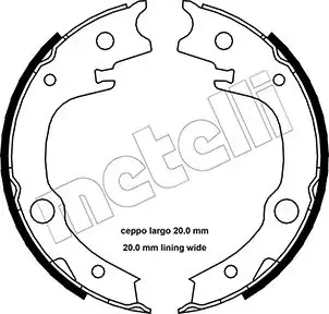 Колодки ручника Toyota Avensis 03-08/Corolla 00-07/Yaris 99- (173x32) Metelli 53-0443 (фото 1)