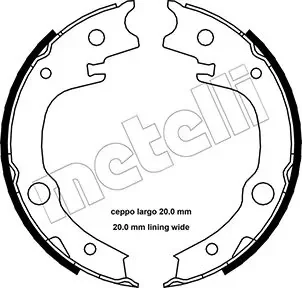 Колодки ручника Toyota Avensis 03-08/Corolla 00-07/Yaris 99- (173x32) Metelli 53-0443