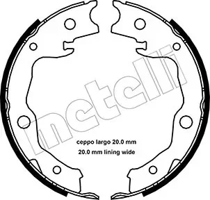 Колодки ручника Nissan X-Trail 07-/Qashqai 07-/Toyota Rav 4 III 05- (172x32) Metelli 53-0450