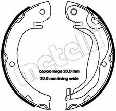 Колодки ручника Toyota Corolla 01-09/Verso 09-18 (180x32) Metelli 53-0453 (фото 1)