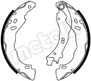 Колодки гальмівні (задні) Citroen C3/C4/Peugeot 208/301 1.0-1.6 HDi/VTi 08-/Opel Corsa F 1.2/1.5 19- (барабанні) (203.2x39) Metelli 53-0544