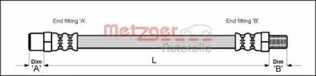 Шланг гальмівний METZGER 4110330
