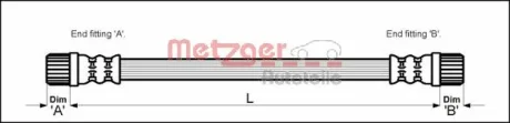 Шланг гальмівний METZGER 4111152