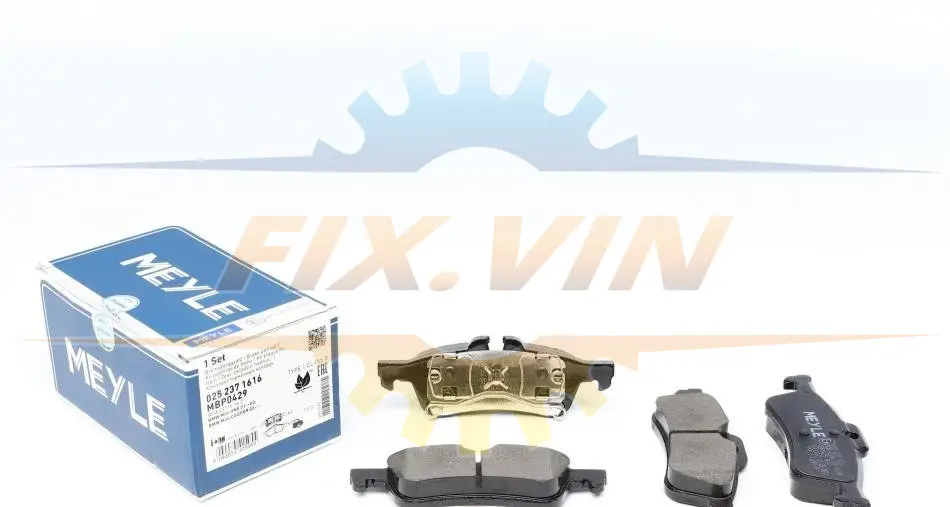 Колодки гальмівні (задні) Mini One/Cooper/Works 1.4/1.6 01- MEYLE 025 237 1616 (фото 1)