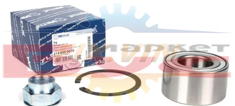 Підшипник маточини (передньої) Fiat Doblo 01- (+ABS) (37x72x37) MEYLE 214 650 0010 (фото 1)