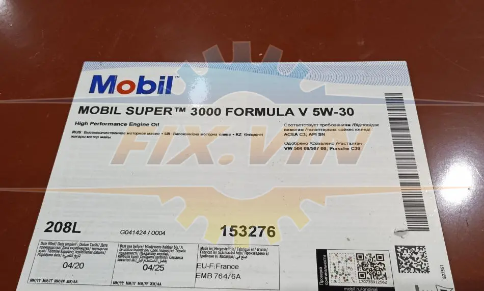 Моторна олива SUPER 3000 FORMULA V 5W-30, 208л MOBIL 151214 (фото 1)