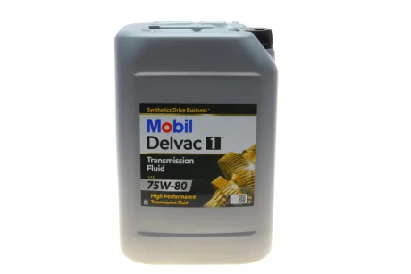 Олива трансмісійна DELVAC 1 TF 75W80, 20л MOBIL 153485