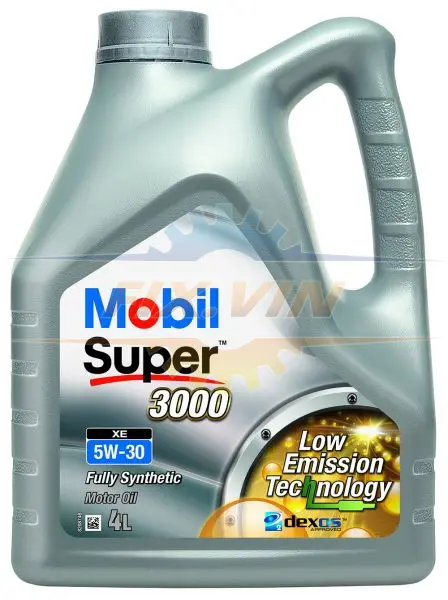 Моторна олива M-SUP (4L) 5W30 API CF SL SM SN ACEA C3 DEXOS 2 FORD M2C917 A MB 229.51 MB 229.52 VW 505.00 VW 505.01 MOBIL M-SUP 3000 XE 5W30 4L (фото 1)