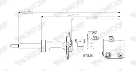 Амортизатор підвіски MONROE G7930