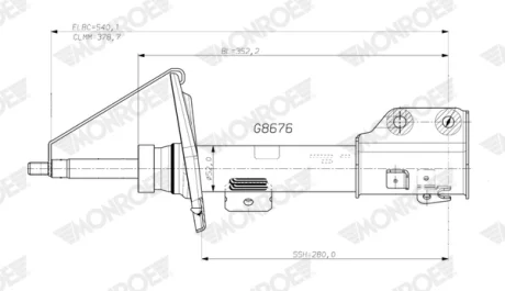 Амортизатор передн прав DS DS 3 / DS 3 OPEL MOKKA PEUGEOT 2008 II 1.2/1.5D/Electric 05.19- MONROE G8676