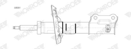 Амортизатор передн Лів HYUNDAI IONIQ KIA NIRO, NIRO I 1.6H/Electric 03.16- MONROE G8681