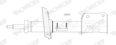 Аморт підв. JEEP COMPASS (MP, M6, MV, M7)(2016-)передн.прав.газ. Парний код G8696 MONROE G8695
