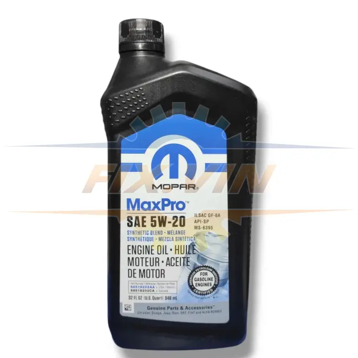 Олива MaxPro SAE 5W-20 Engine Oil SP/GF-6A, 1qt. MOPAR 68518202AA (фото 1)