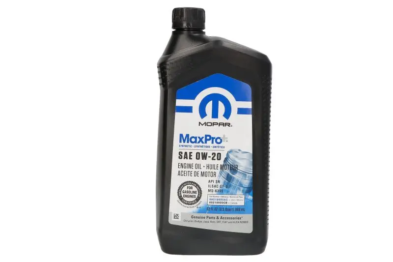 Олива MaxPro+ SAE 0W-20 Engine Oil SP/GF-6A, 1qt. MOPAR 68523994AA. (фото 1)