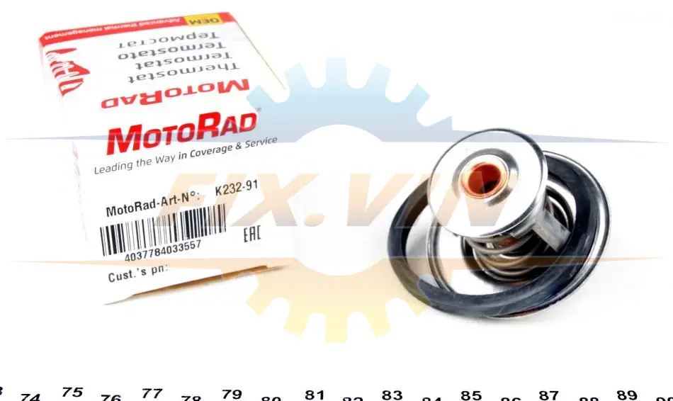Термостат системи охолодження (92°C) OPEL ASCONA C, ASTRA F, ASTRA F/KOMBI, ASTRA G, ASTRA G CLASSIC, ASTRA G/KOMBI, KADETT D, KADETT E, KADETT E COMBO, KADETT E/KOMBI, MANTA B 1.6-1.8 09.81-06.08 MOTORAD 232-91K (фото 1)