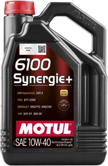 Олива моторна  6100 Synergie+ 10W-40 4л MOTUL 101491