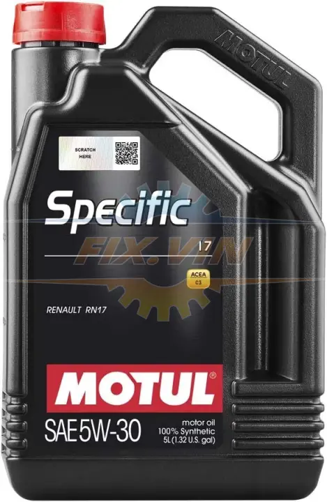 Олива моторна Specific 17 5W30 5л MOTUL 102306 (фото 1)