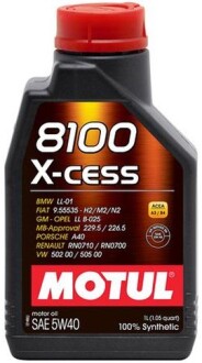 Масло моторное 8100 X-Cess 5W40 1л MOTUL 102784