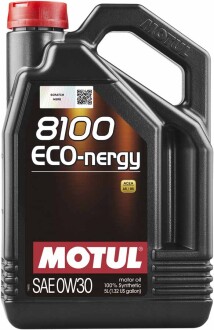 Масло моторное 8100 ECO-NERGY 0W30 5л MOTUL 102794