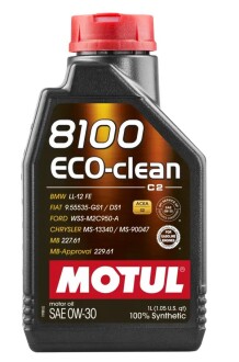 Масло моторное 8100 Eco-Clean 0W30 1л MOTUL 102888