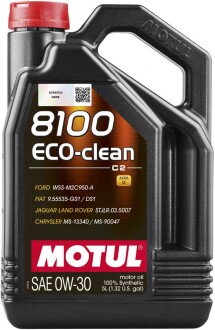 Масло моторное 8100 Eco-Clean 0W30 5л MOTUL 102889