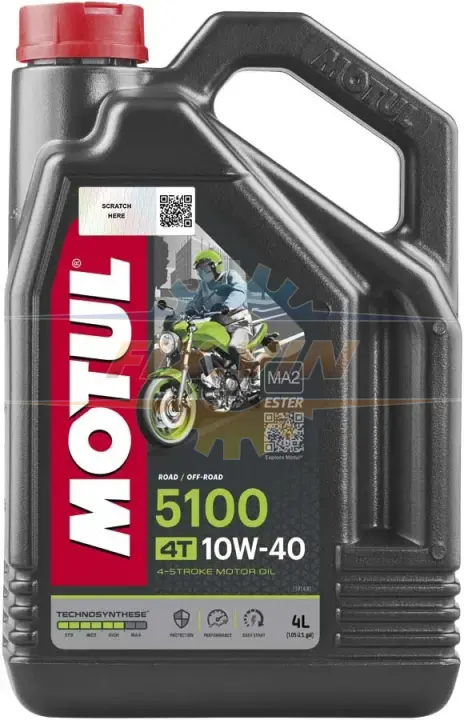 Олива моторна 5100 4T 10W40 4л MOTUL 104068 (фото 1)