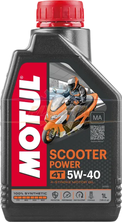 Масло моторное Scooter Power 4T 5W40 1л MOTUL 105958 (фото 1)