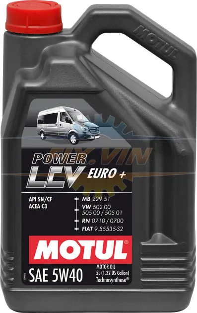 Олива моторна Power LCV Euro+ 5W-40 5л MOTUL 106132 (фото 1)