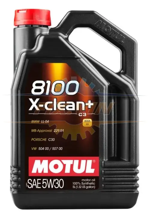 Масло моторное 8100 X-Clean+ 5W-30 5л MOTUL 106377 (фото 1)