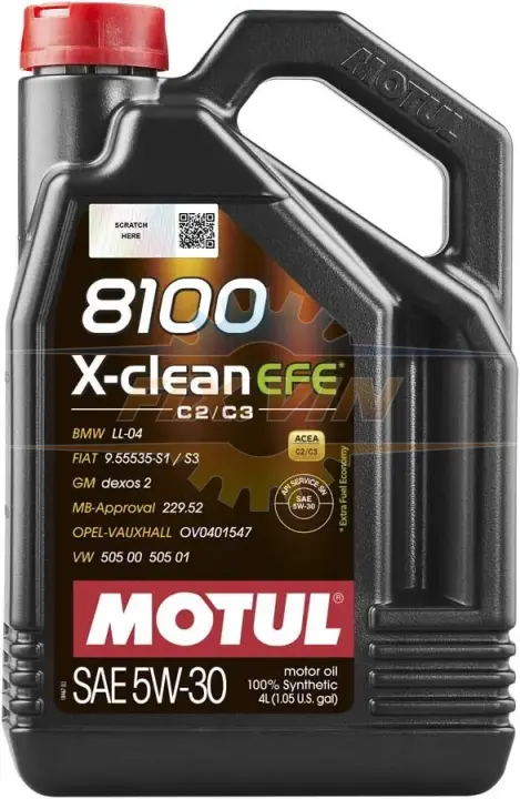 Моторное масло 8100 X-Clean Efe 5W30 4л MOTUL 109171 (фото 1)