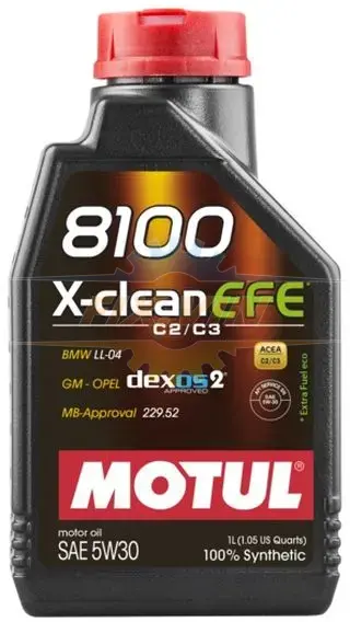 Масло моторное 8100 X-Clean Efe 5W30 1л MOTUL 109470 (фото 1)