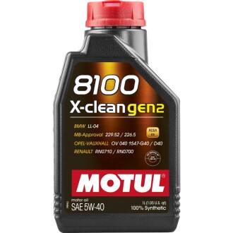 Олива моторна 8100 X-Clean Gen2 5W-40 1л MOTUL 109761