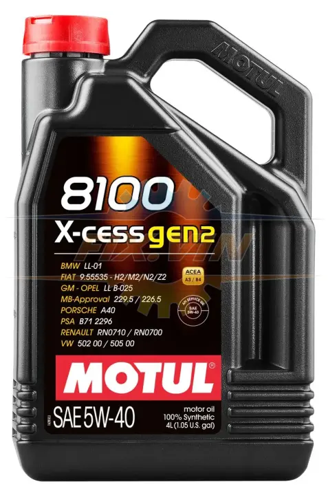 Моторное масло 8100 X-Cess Gen2 5W40 4л MOTUL 109775 (фото 1)