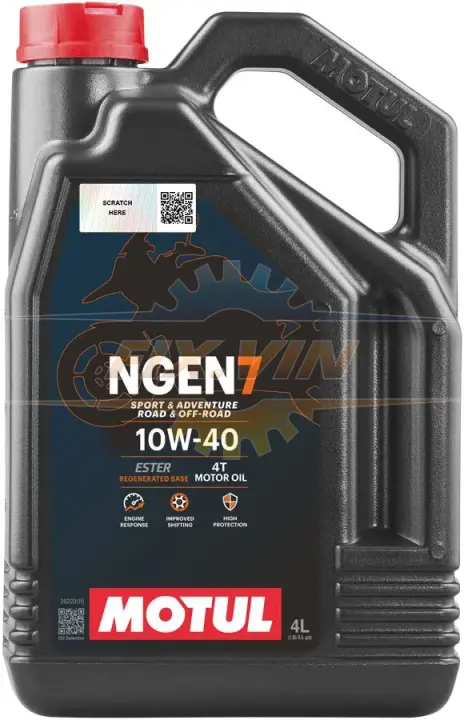 Масло моторное NGEN 7 SAE 10W40 4T 4л MOTUL 111836 (фото 1)