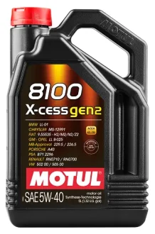Масло моторное синт motul 8100 x-cess gen2 5w-40 sp a3/b4, 5л MOTUL 112351