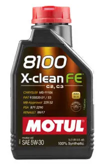 Олива моторна  8100 X-Clean FE 5W-30 1л MOTUL 112771 (фото 1)