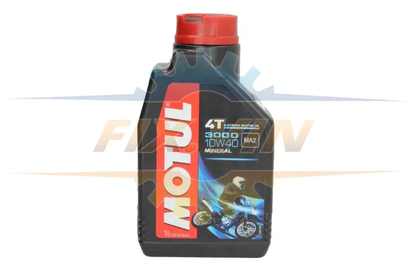 Олива для чотиритактних двигунів 3000 10W40 1л, API SJ JASO MA-2 Мінеральна MOTUL 3000 4T 10W40 1L 107672 (фото 1)