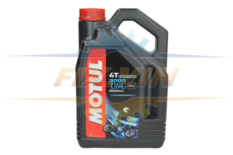 Олива для чотиритактних двигунів 3000 10W40 4л, API SJ JASO MA-2 Мінеральна MOTUL 3000 4T 10W40 4L 107693 (фото 1)