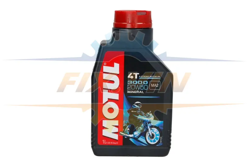 Олива для чотиритактних двигунів 3000 20W50 1л, API SJ JASO MA-2 Мінеральна MOTUL 3000 4T 20W50 1L 107318 (фото 1)
