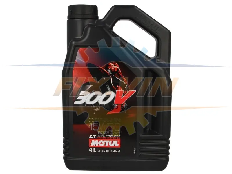 Олива для чотиритактних двигунів 300V Factory Line 15W50 4л >JASO MA2 Синтетична естерове MOTUL 300VFL 15W50 4L 104129 (фото 1)