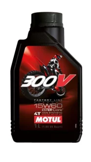 Олива для чотиритактних двигунів 300V Off Road 15W60 1л >JASO MA2 Синтетична естерове MOTUL 300VFLOFF 15W60 1L 104137