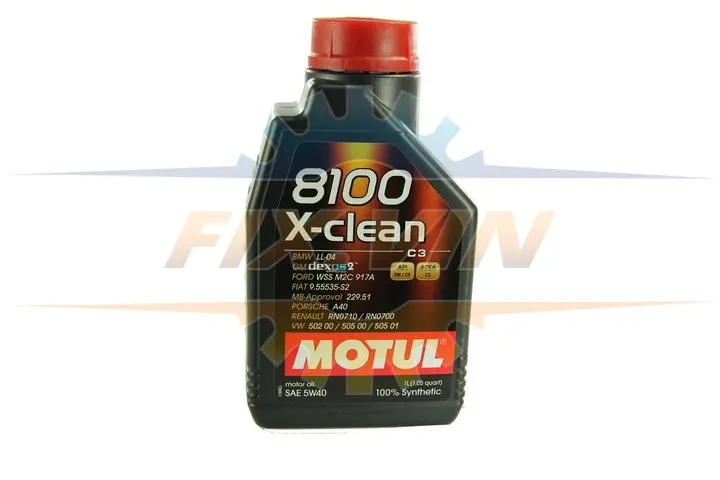 Моторна олива 8100 (1L) 5W40 BMW LL-04 model up to END 2018 CHRYSLER MS-12991 DEXOS 2 FIAT 9.55535 GH2 FIAT 9.55535 S2 FIAT 9.55535 T2 FORD M2C917 A HONDA HYUNDAI KIA MB 229.51 MITSUBISHI MOTUL 8100 X-CLEAN 5W40 C3 1L (фото 1)