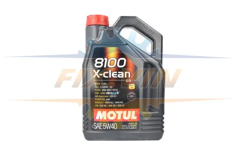 Моторна олива 8100 (4L) 5W40 BMW LL-04 model up to END 2018 CHRYSLER MS-12991 DEXOS 2 FIAT 9.55535 GH2 FIAT 9.55535 S2 FIAT 9.55535 T2 FORD M2C917 A HONDA HYUNDAI KIA MB 229.51 MITSUBISHI MOTUL 8100 X-CLEAN 5W40 C3 4L (фото 1)